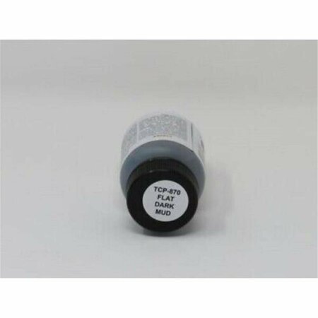 TRU-COLOR PAINT 1 oz Paint, Flat Dark Mud TCP870